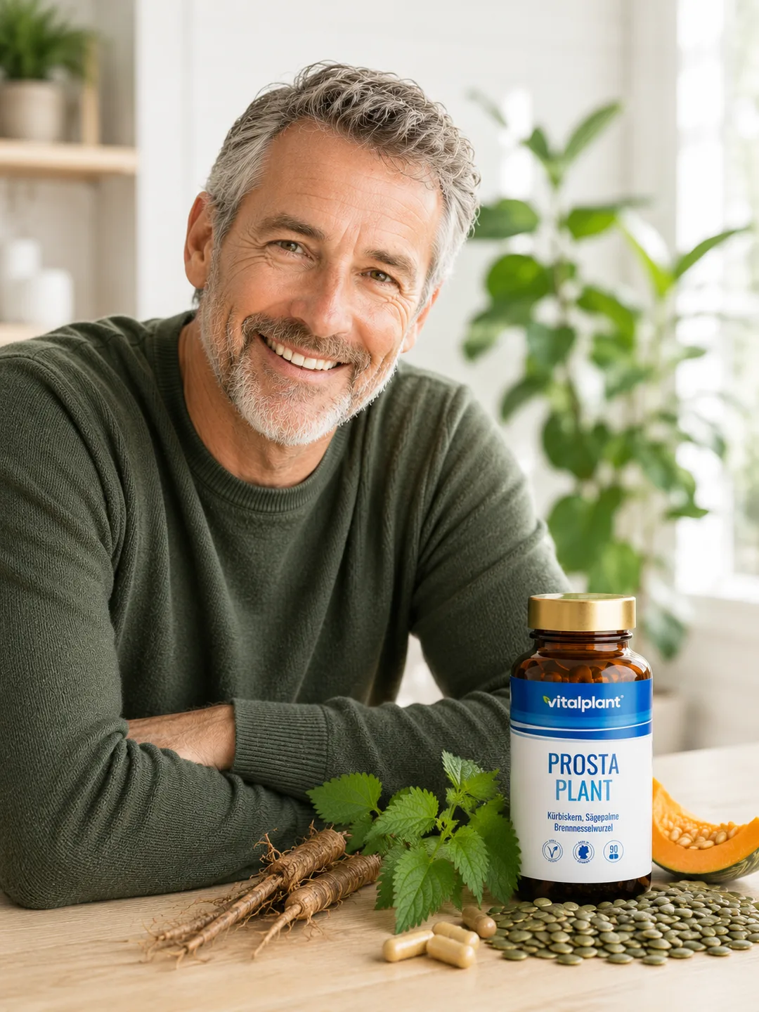 Mann mit Prosta Plant Produkt